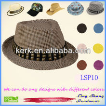 O mais novo chapéu de palha de papel 100% das mulheres da decoração do diamante, LSP10